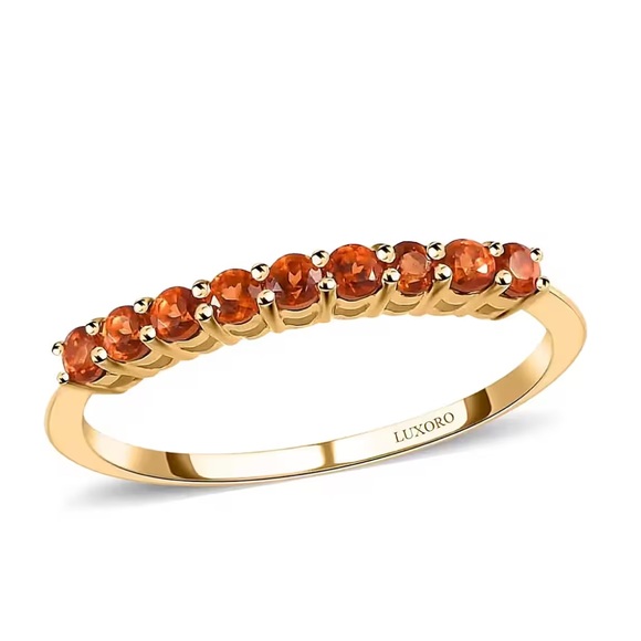 NEW Solid 10K Gold Natural Garnet Ring - Picture 1 of 3